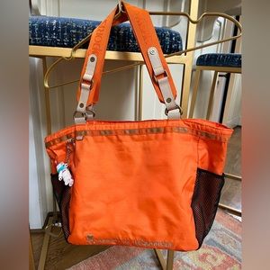 Tokidoki for LeSportsac orange vinyl handbag